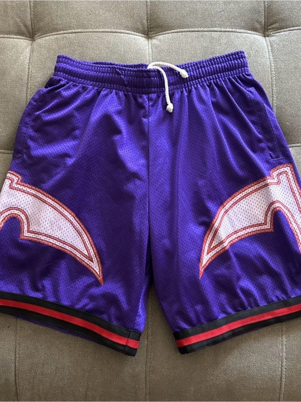 Men's Purple Athletic Shorts with Contrast Trim